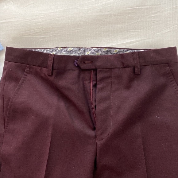 Ted baker dress pants. Plum - Picture 2 of 7